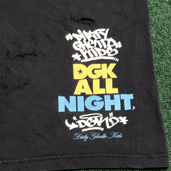 DGK All Night Designer Skating Skateboard Graphic T-shirt Men Adult XL Black - Picture 6 of 8